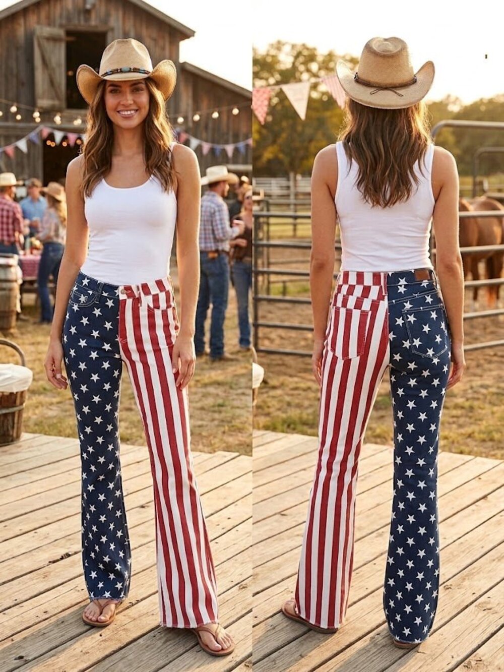 JUDY BLUE RED WHITE & BLUE FLAG JEANS NWT